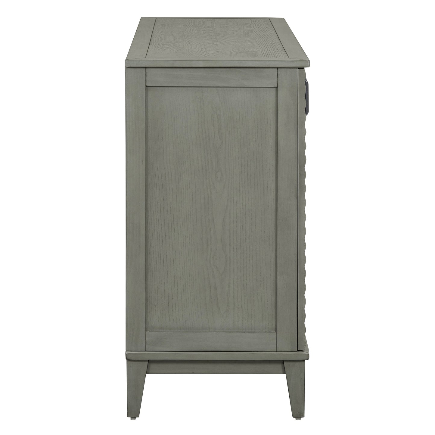 Buffet de rangement TREXM gris antique à 4 portes avec étagères réglables