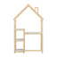 House-shaped Wooden writing Desk Kids study Table Bookshelf & Toy Storage Natural - Korvel