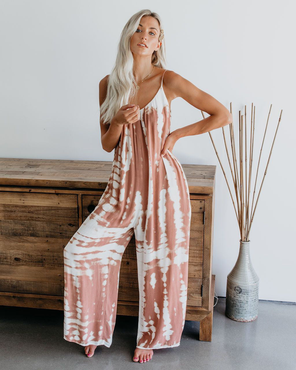 Elegant Wide-Leg Printed Jumpsuit for Women