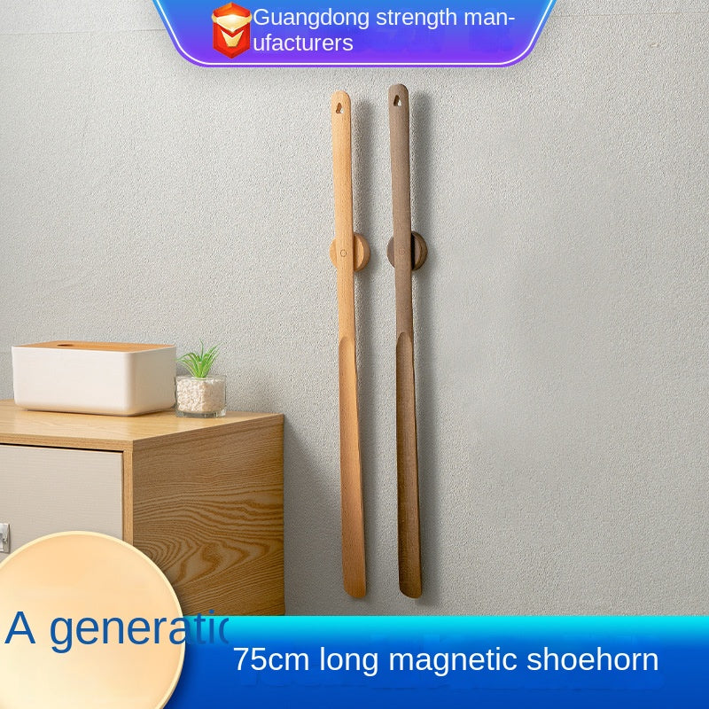 Elderly and Pregnant Women's Shoe Horn - Extended Handle Black Walnut Wood High-Grade Shoe Helper Tool - Korvel