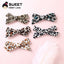 5pcs/lot Girls Leopard Fabric Bow Hairpins Soft Bowknot Hair Clips Children Customized Gift Simple Hair Accessories Headwear - Korvel