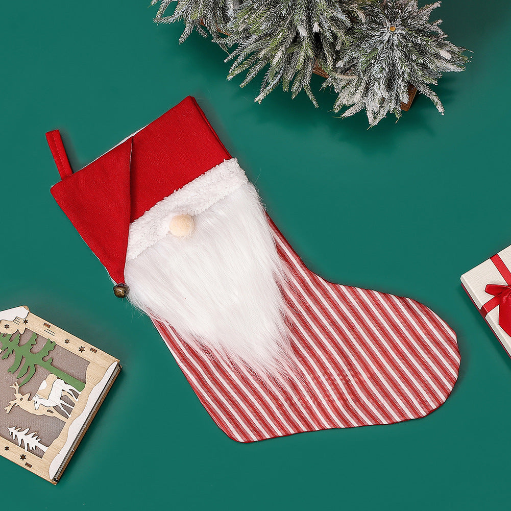 Christmas Dwarf Faceless Old Man Striped Socks Christmas Tree Pendant Large Gift Bag Christmas Decorations - Korvel