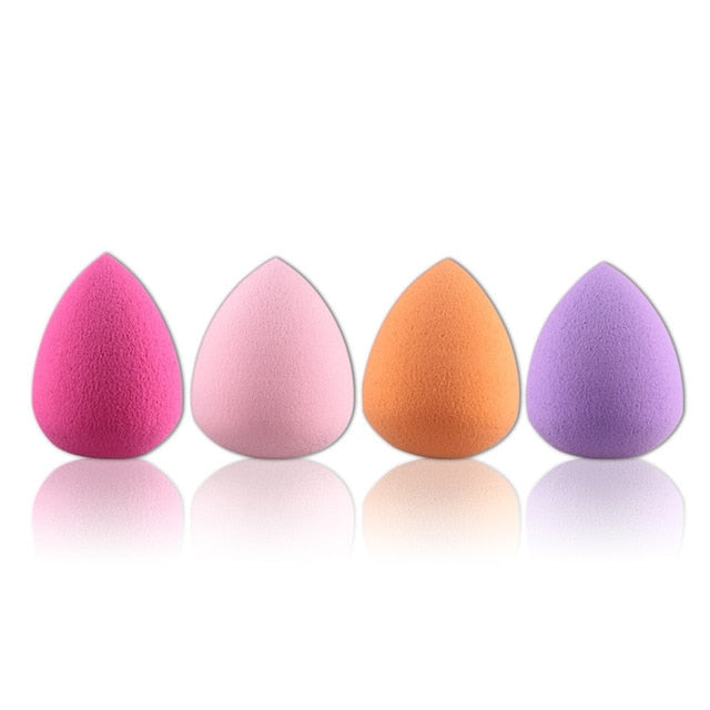 4Pcs/set Mini Beauty Soft Makeup Sponge Puff Face Nose Facial Foundation Base Liquid Powder Blending Drop Shape Cosmetic Tool - Korvel