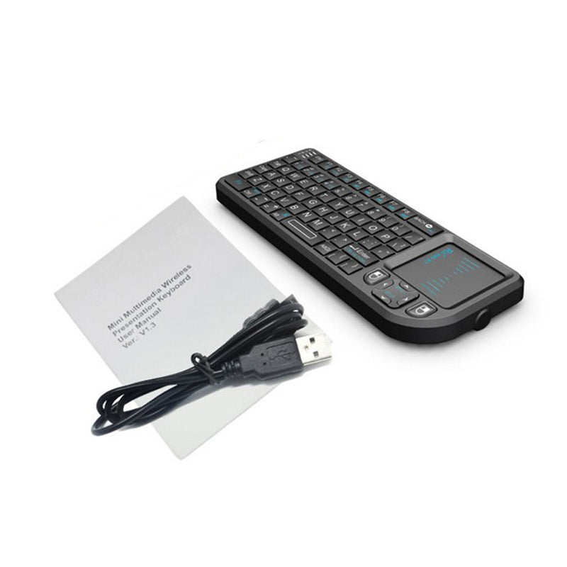 Rii X1 Mini Wireless Keyboard with Mouse Touchpad Remote Control for Home Office, Business, and HTPC Laptops - Korvel
