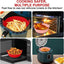 Tapis de cuisson en silicone pliable pour friteuse à air - Résistant à la chaleur et de qualité alim