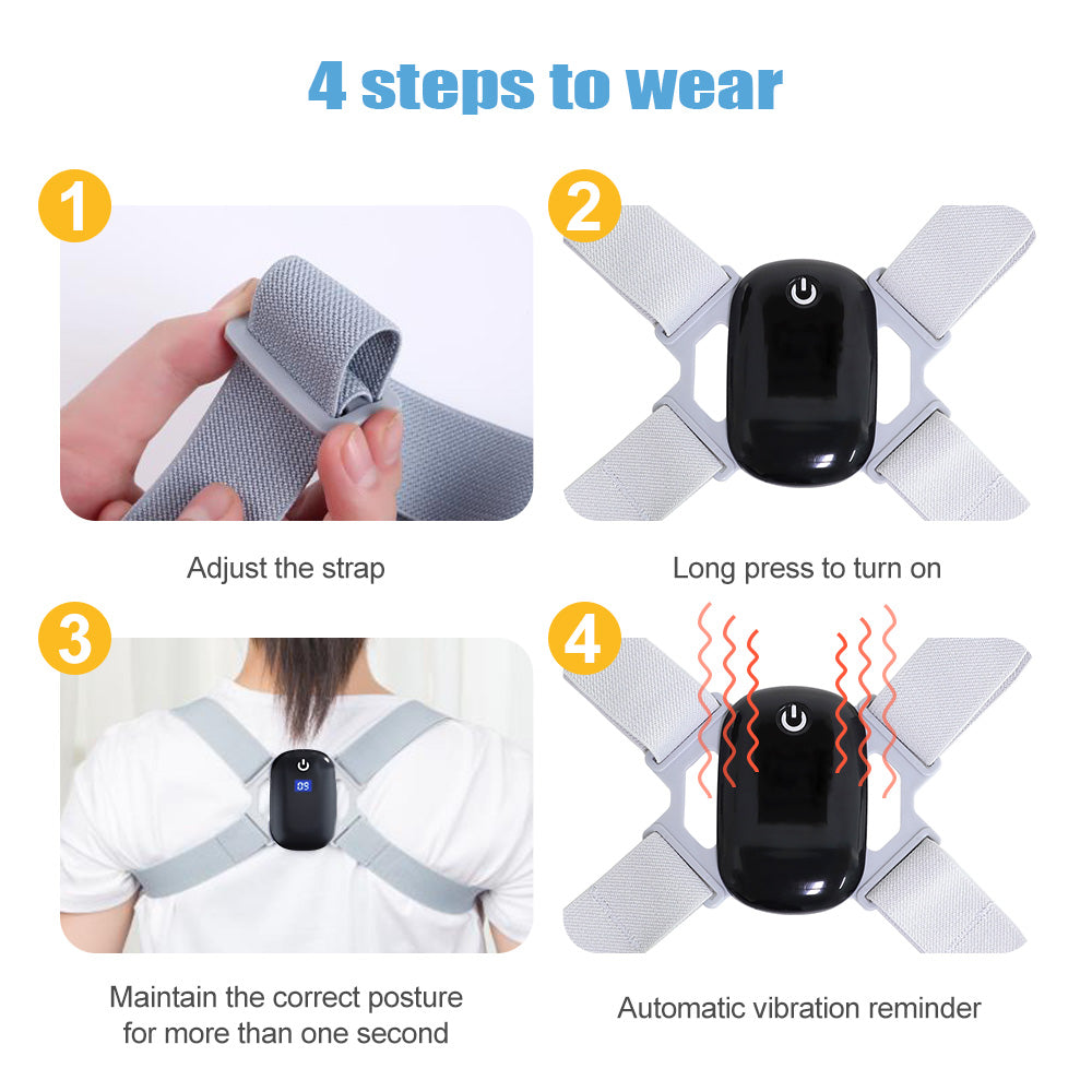 Smart Hunchback Corrector Standing Sitting Posture Children Students Adult Sitting Posture Corrector Induction Correction Belt - Korvel
