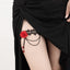 Elegant Red Rose Lace Leg Chain - Stylish Accessory