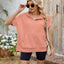 Half Zip Short Sleeve Hooded Top - Korvel