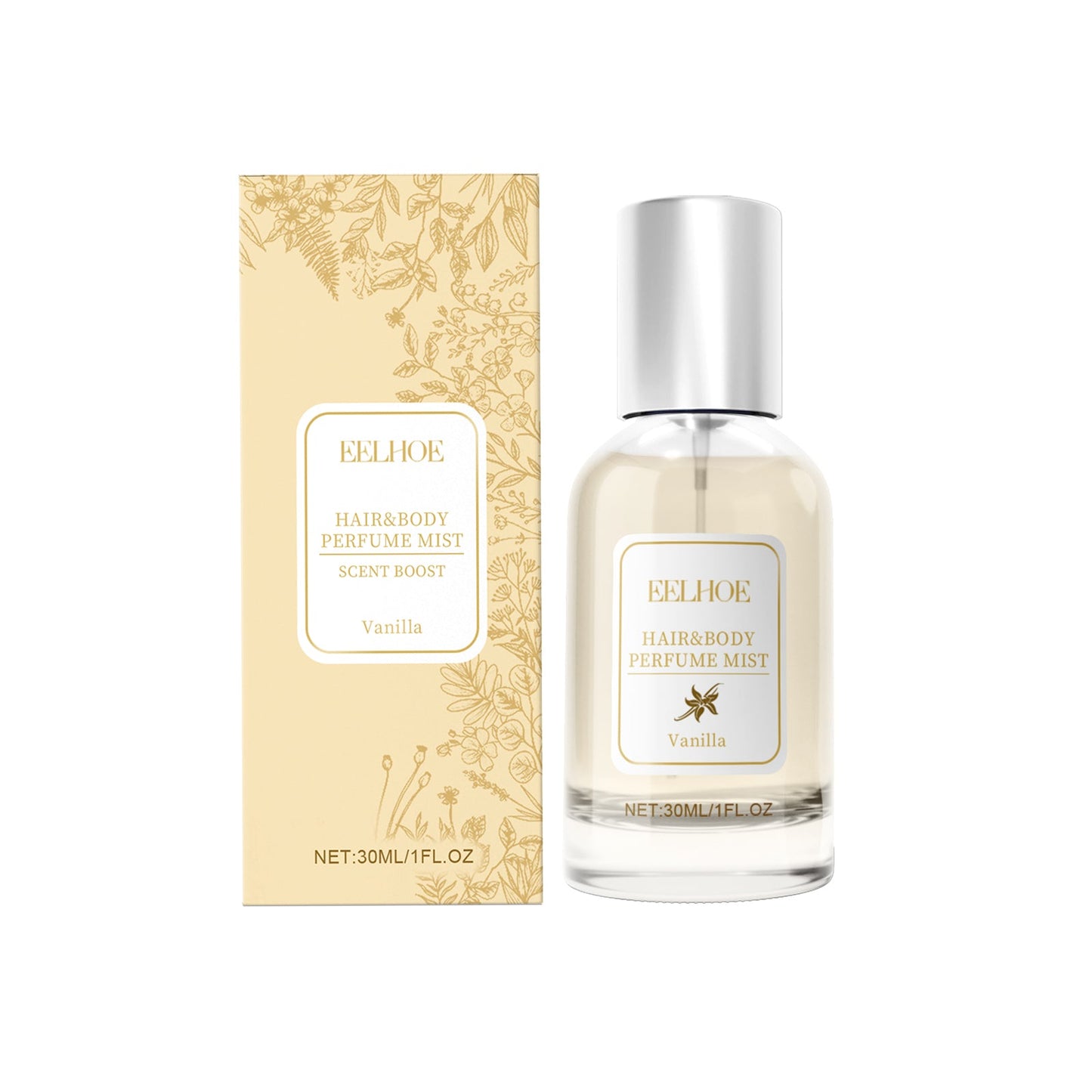 Spray de Perfume para el Cuerpo y el Cabello de Vainilla - Fragancia Duradera