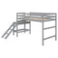 Premium Twin Loft Bed with Platform and Ladder in Grey
