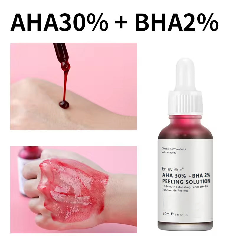 Hot Sell Natural Organic AHA 30% BHA 2% Serum Deep Peeling Exfoliating Solution Skin Facial Serum - Korvel
