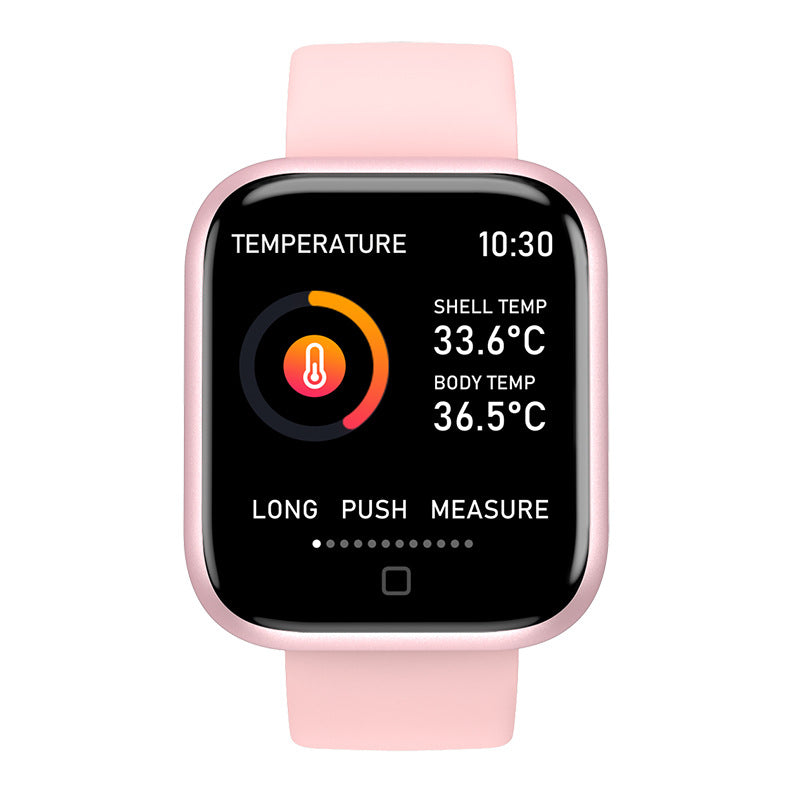 T80S Smart Bracelet Heart Rate Blood Pressure Sleep Monitoring Message Notification Chip Temperature Measurement Bracelet - Korvel