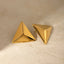 Pendientes Triangulares 3D de Acero Inoxidable Premium