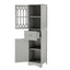 Tall Bathroom Cabinet, Freestanding Storage Cabinet with Drawer and Doors, MDF Board, Acrylic Door, Adjustable Shelf, Grey - Korvel