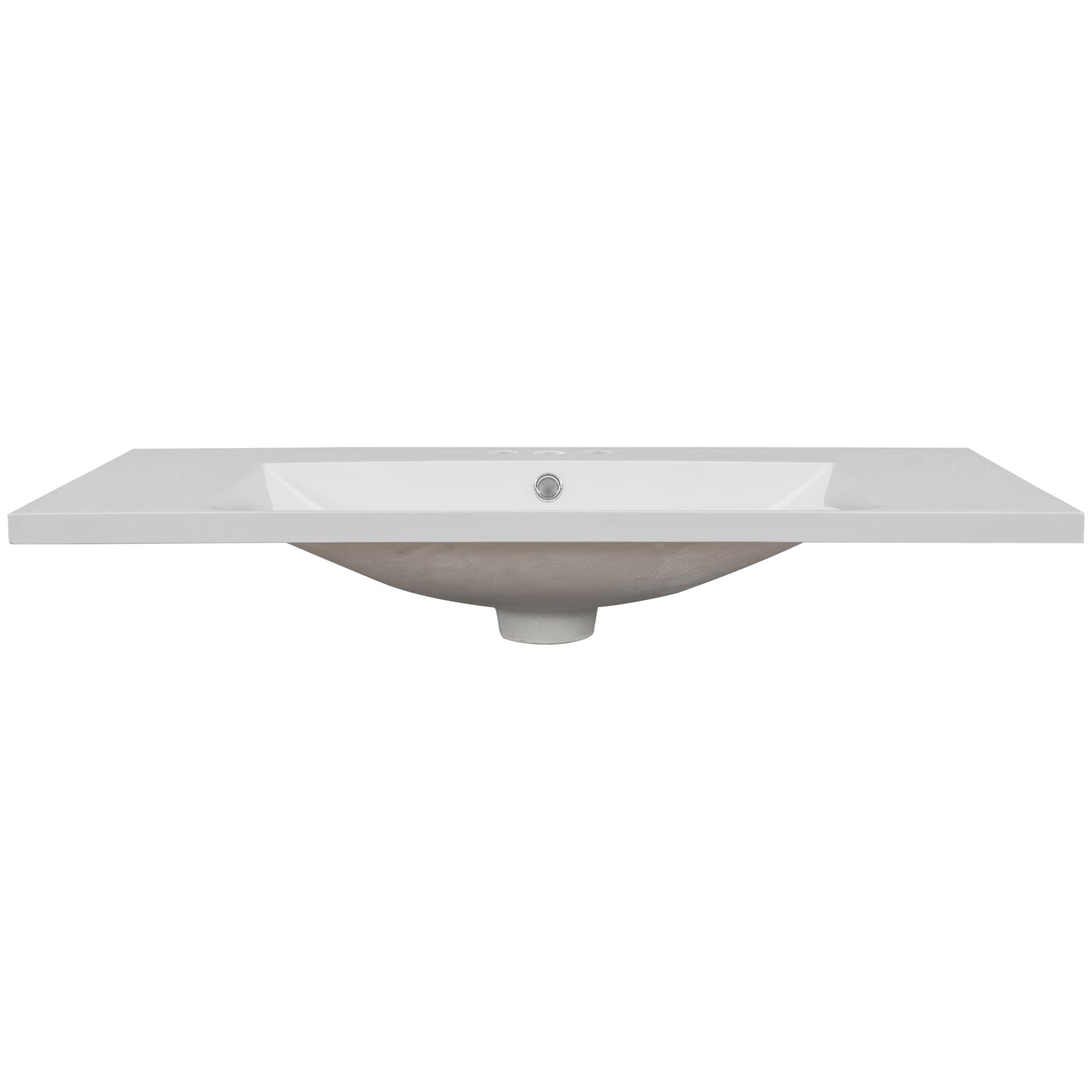 36" Single Bathroom Vanity Top with White Basin  3-Faucet Holes Ceramic  White - Korvel
