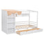 Twin Size House Bed with Two Drawers and Wardrobe - White