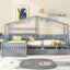 Twin Size House Platform Bed with Three Storage Drawers Gray - Korvel