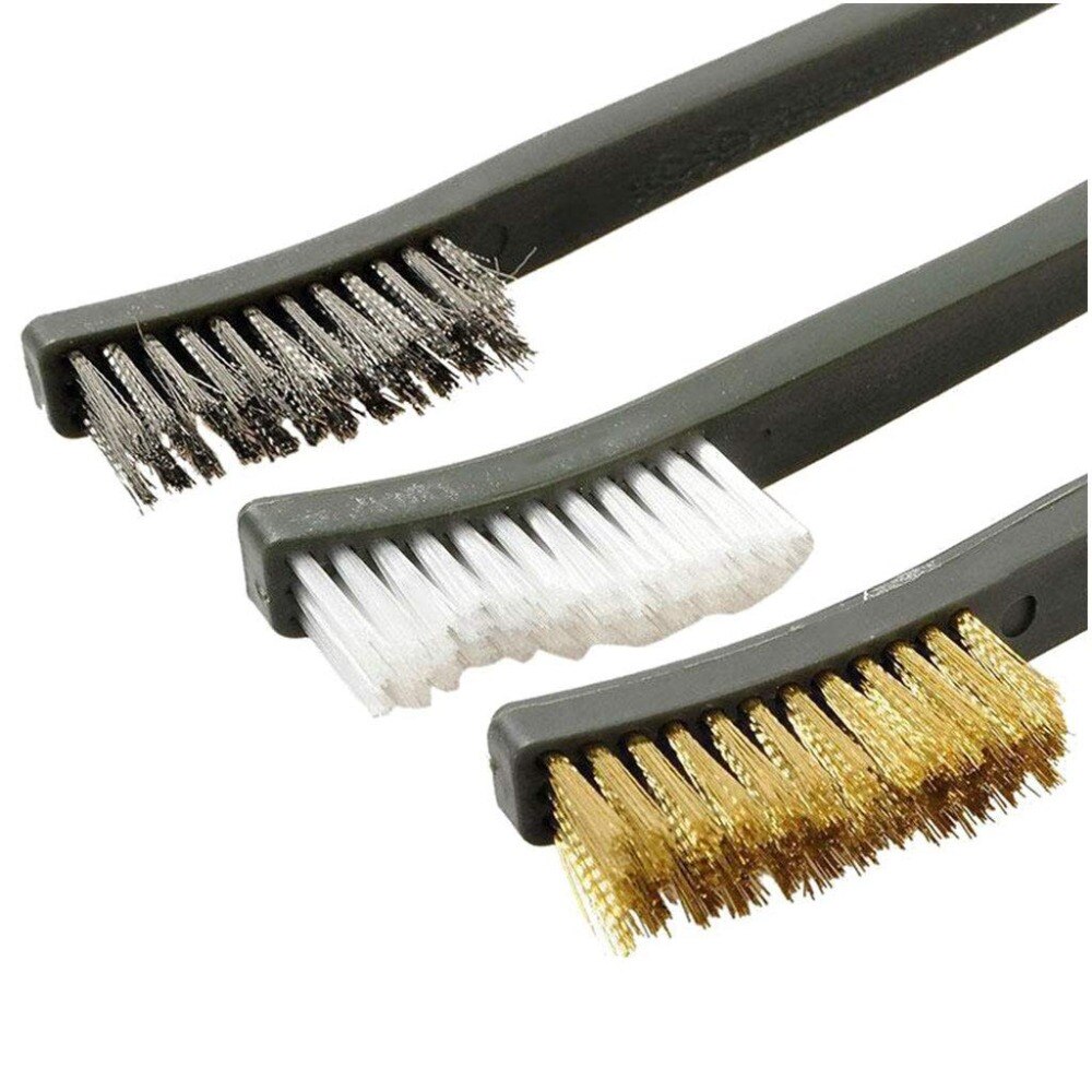 7pcs/Set 3pcs Steel Wire Brush + 4pcs Nylon Pick Set Universal Gun Hunting Cleaning Kit Tactical Rifle Pistol Gun Cleaning Tool - Korvel