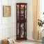 Elegant Corner Curio Cabinet with Adjustable Glass Shelves