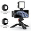 MAMEN Wireless Vlogging Kit Phone Tripod with Lavalier Microphone LED Light for iPhone Android Smartphone Live Streaming Toolkit - Korvel