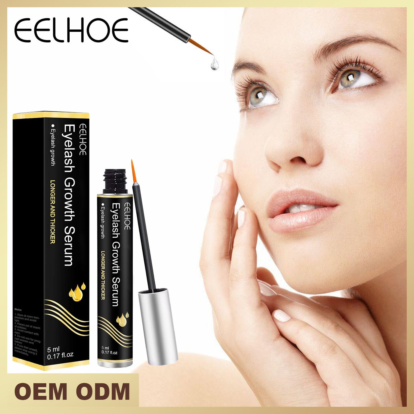 Slimming And Lengthening Mascara Without Trace, Natural Mascara Moisturizing Mascara Black Curl Eyelashes And Eyebrows - Korvel