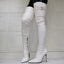 Thigh High Leather Stiletto Heels