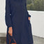 Long Sleeve Solid Color Cardigan and Skirt Set for Women