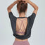 Blouse de sport à dos ouvert : débardeur respirant pour le gym et le yoga