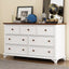 Wooden Captain Seven-Drawer Dresser in White Walnut