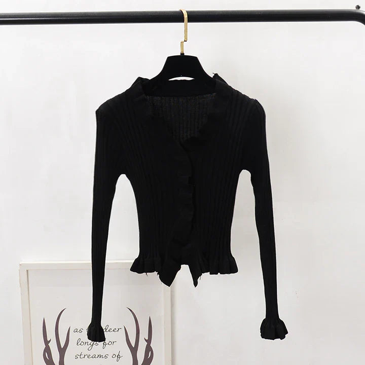 Cardigans à volants élégants pour femmes