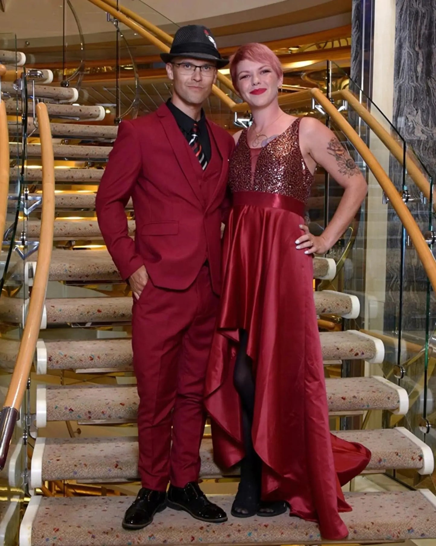 Ensemble de costume 2 pièces ajusté pour homme Cloudstyle en rouge vin