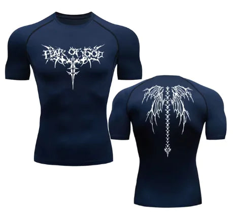 Camisetas de gimnasio de secado rápido con estampado de anime