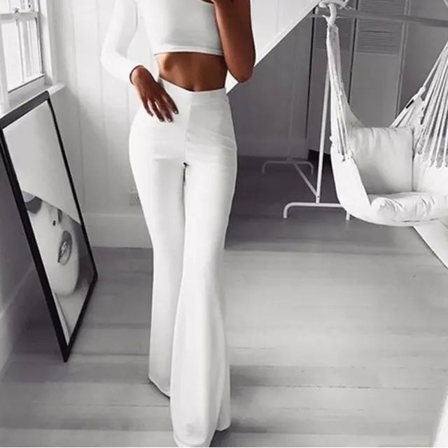 Pantalones Palazzo Sólidos Elegantes para Cada Temporada