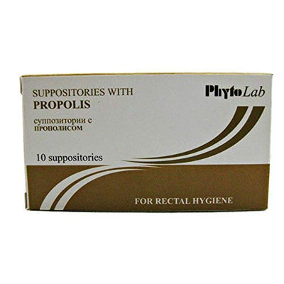 PhytoLab Propolis Suppositories for Rectal Hygiene - 10 Count