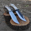 Custom 1095 High-Carbon Bowie Knife with Deer Horn Handle & Leather Sheath - Korvel