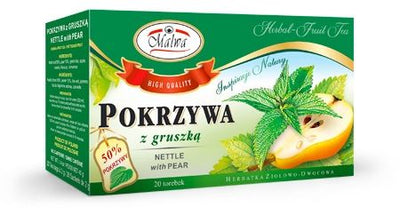 MALWA Herbal Nettle with Pear Flavored Tea - 20 Tea Bags