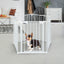 115 Inch 5-Panel Adjustable Fireplace Safety Fence - White