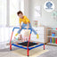 36 Inch Kids Indoor Outdoor Square Trampoline with Foamed Handrail - Blue