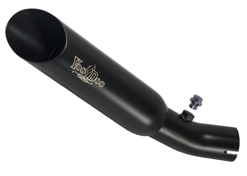 VooDoo Shorty Slip-On Exhaust for 2001–2006 Honda CBR600F4i - Matte Black - Korvel