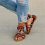 Sandalias de Cuero Casual para Mujer con Soporte Arqueado