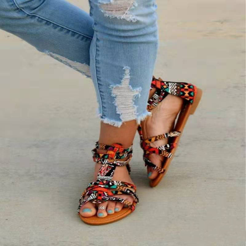 Sandalias de Cuero Casual para Mujer con Soporte Arqueado