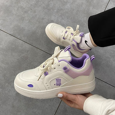 Elegant Women's Lace-Up Sneakers for All-Day Comfort