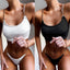Modern Black Bikini Set with Chain Detail