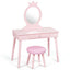 Gbruno Kids Vanity Makeup Table and Chair Set