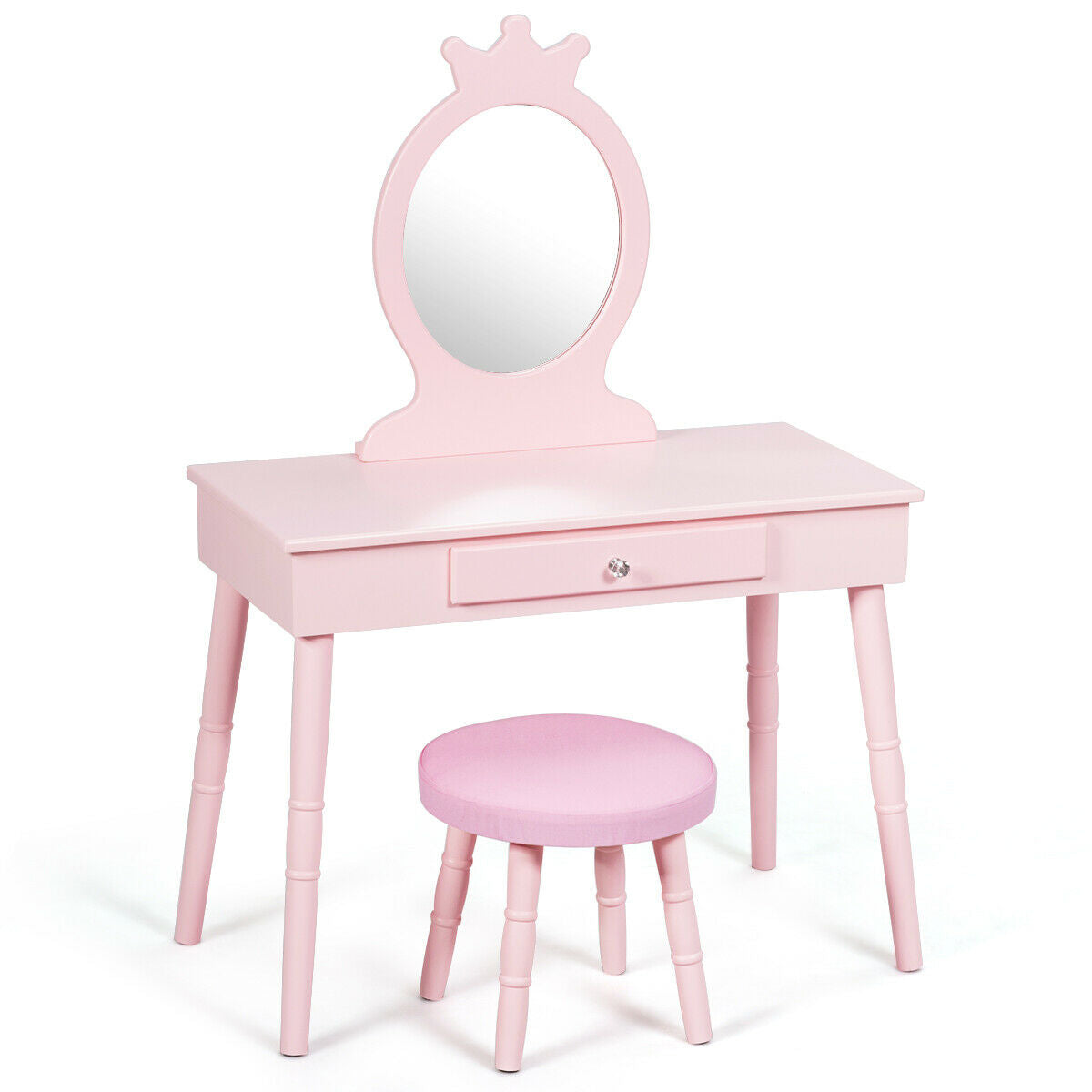 Gbruno Kids Vanity Makeup Table and Chair Set