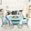 Gbruno Kids Activity Table & Chair Set with Storage - Blue