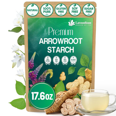 Premium Arrowroot Starch Powder – 17.6oz Resealable Bag