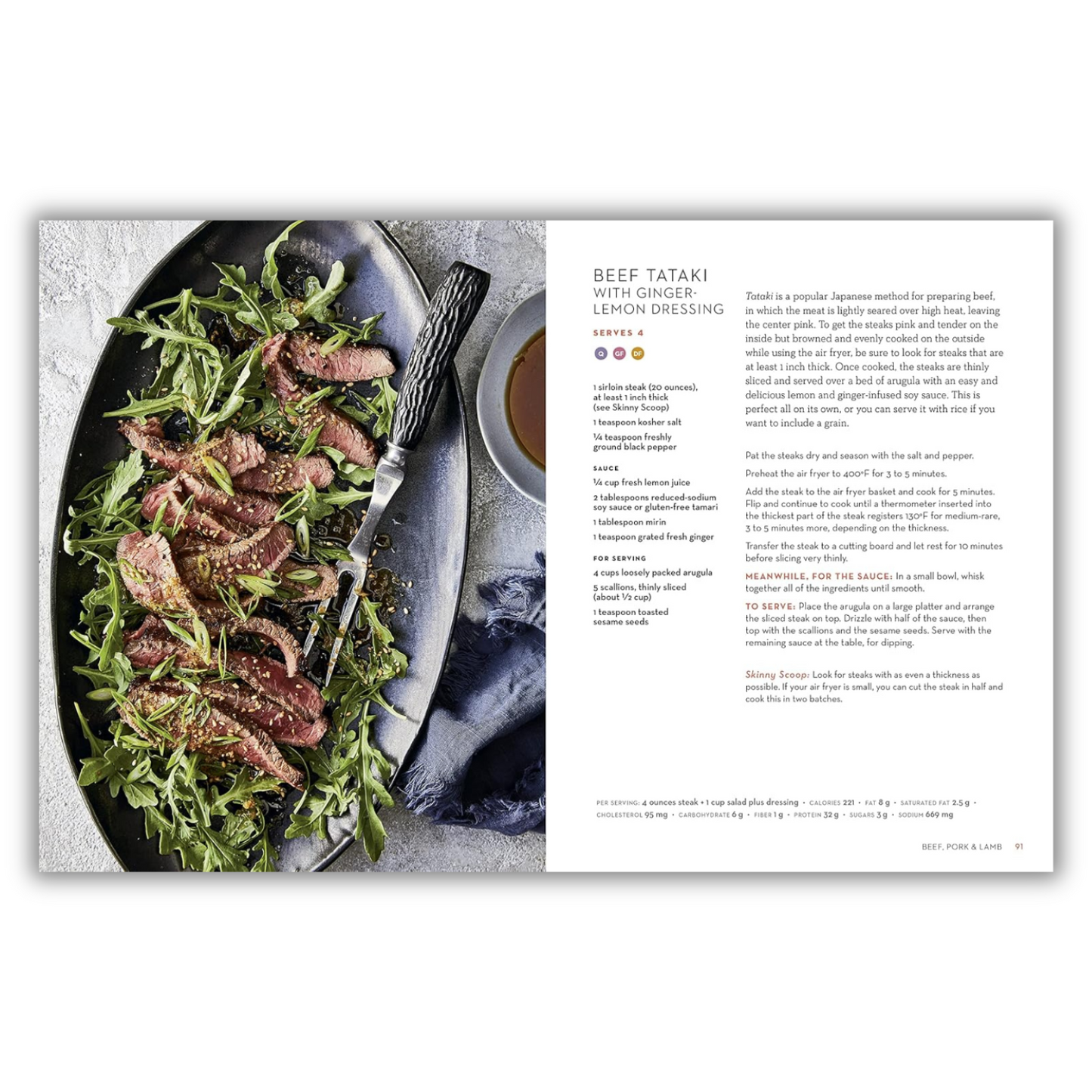 Skinnytaste Air Fryer Dinners: 75 Healthy Recipes for Easy Weeknight Meals: A Cookbook (Spiral Bound) - Korvel