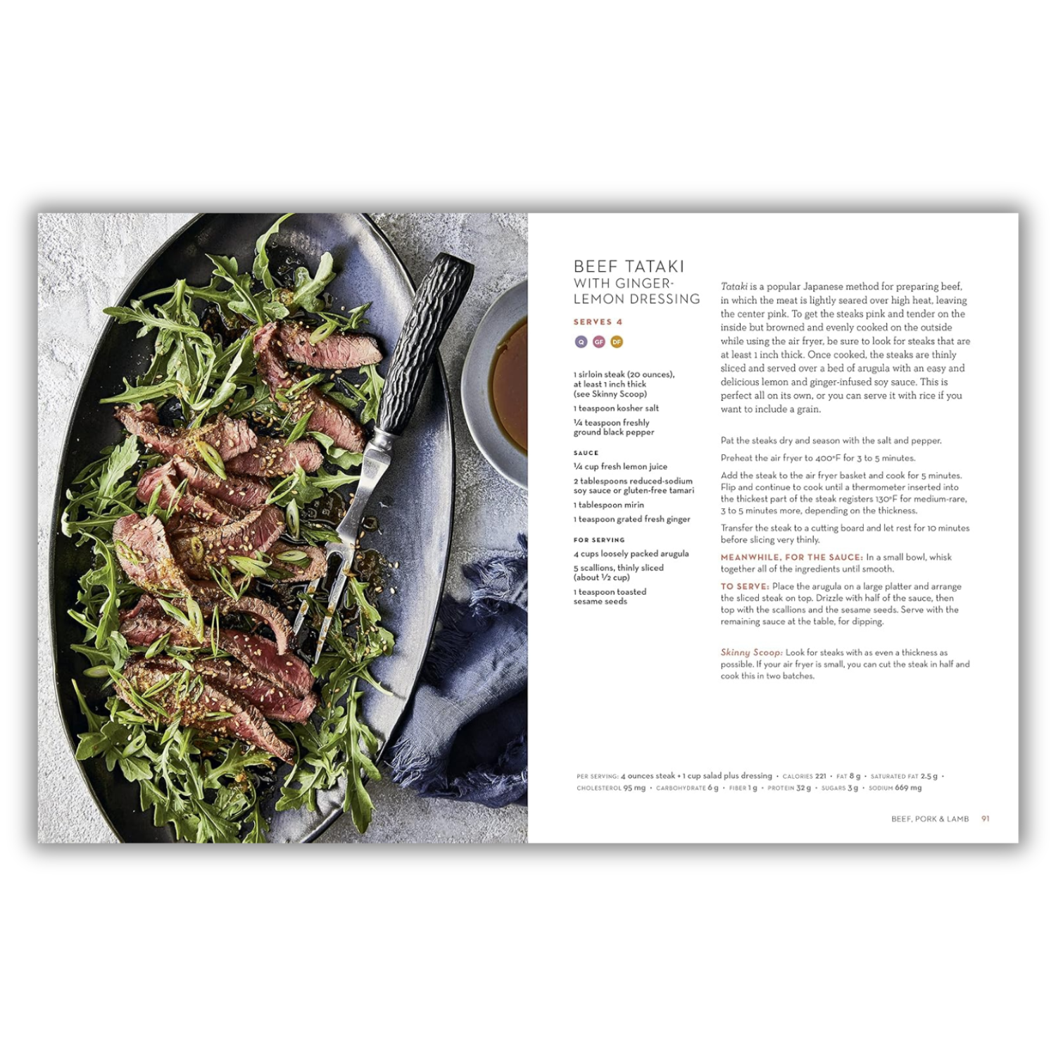 Skinnytaste Air Fryer Dinners: 75 Healthy Recipes for Easy Weeknight Meals: A Cookbook (Spiral Bound) - Korvel
