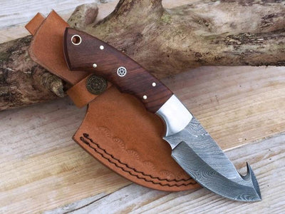 Premium Handmade Guthook Knife for Deer Skinning - Korvel